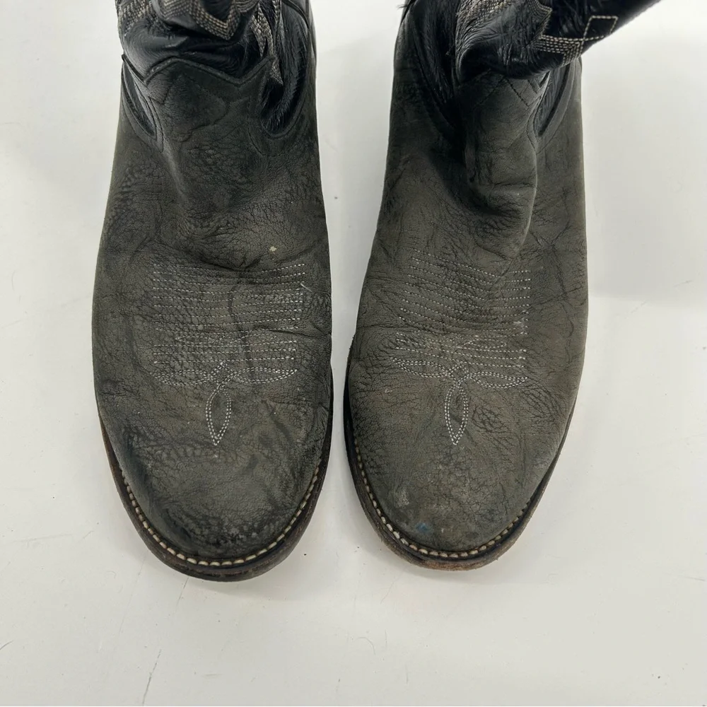 Tony Lama Vintage Rough Out Leather Cowboy Western Boots Size‎ 10.5D